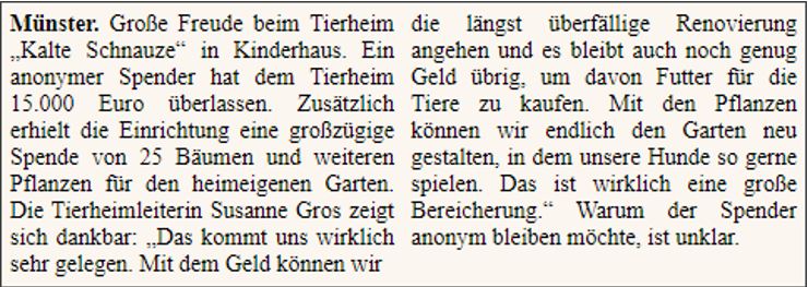 Zeitungsartikel